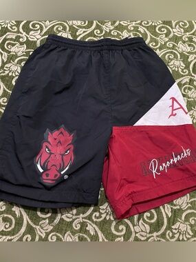 Arkansas Razorbacks youth Black and Red Shorts